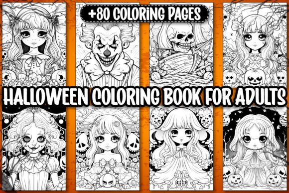 80 HALLOWEEN COLORING BOOK for ADULTS: A Creative Escape for All