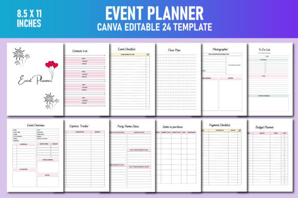 Event Planner Canva KDP