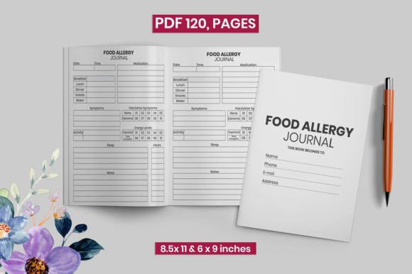 Food Allergy Journal Planner for KDP