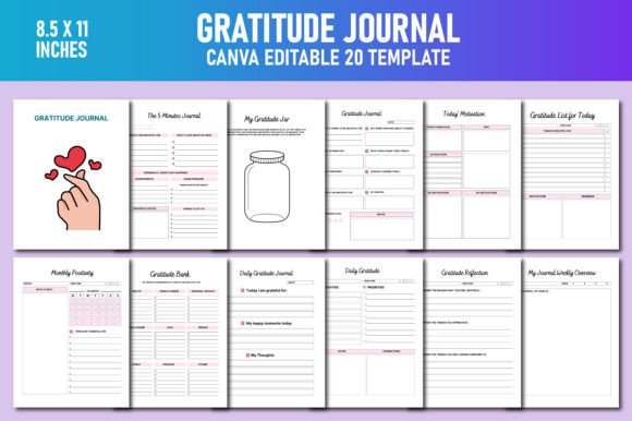 Gratitude Journal Canva KDP