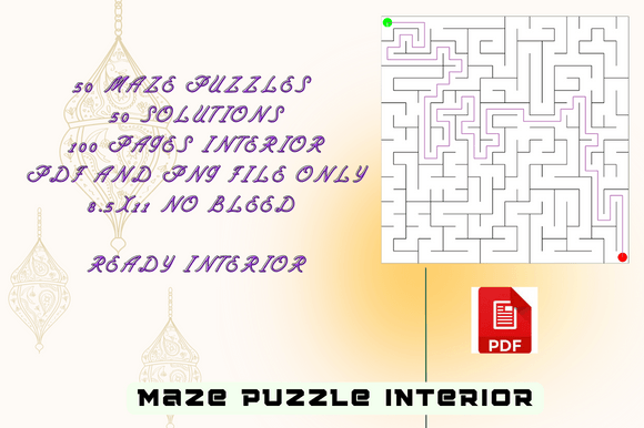 Interior Square Mazes Puzzle Book