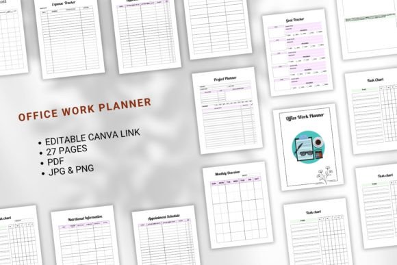 Office Work Planner Canva: Streamline Your Professional Life with a Customizable Digital Tool