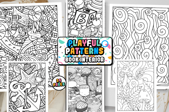 Playful Patterns Coloring Pages for Kdp
