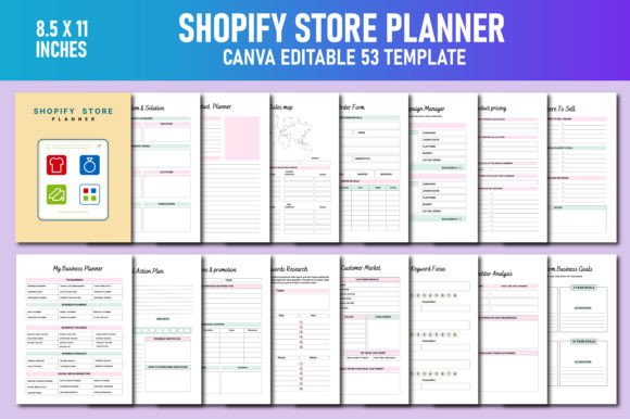 Shopify Store Planner Canva KDP