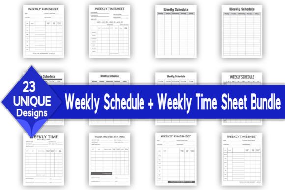 Weekly Schedule Weekly Time Sheet Log: A Practical Tool for Managing Your KDP Business